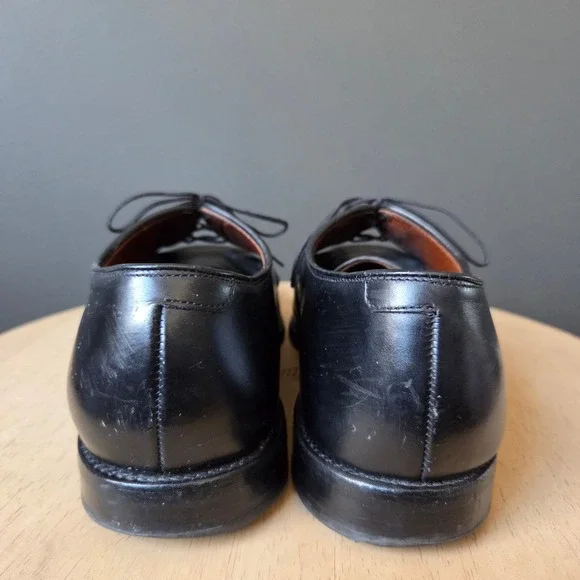 Allen Edmonds Wendell Black Leather Bicycle Toe Oxford‎ Dress Shoes Men 12 3E